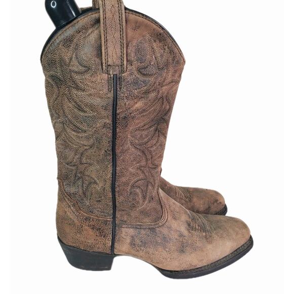 Laredo 68360 Marbled Distressed Leather Cowboy Western Boots Men 8 EW Extra Wide main image 6